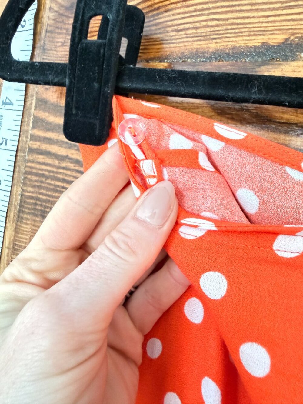 Reformation • Two Piece Set, Orange Polka Dot - Picture 8 of 16